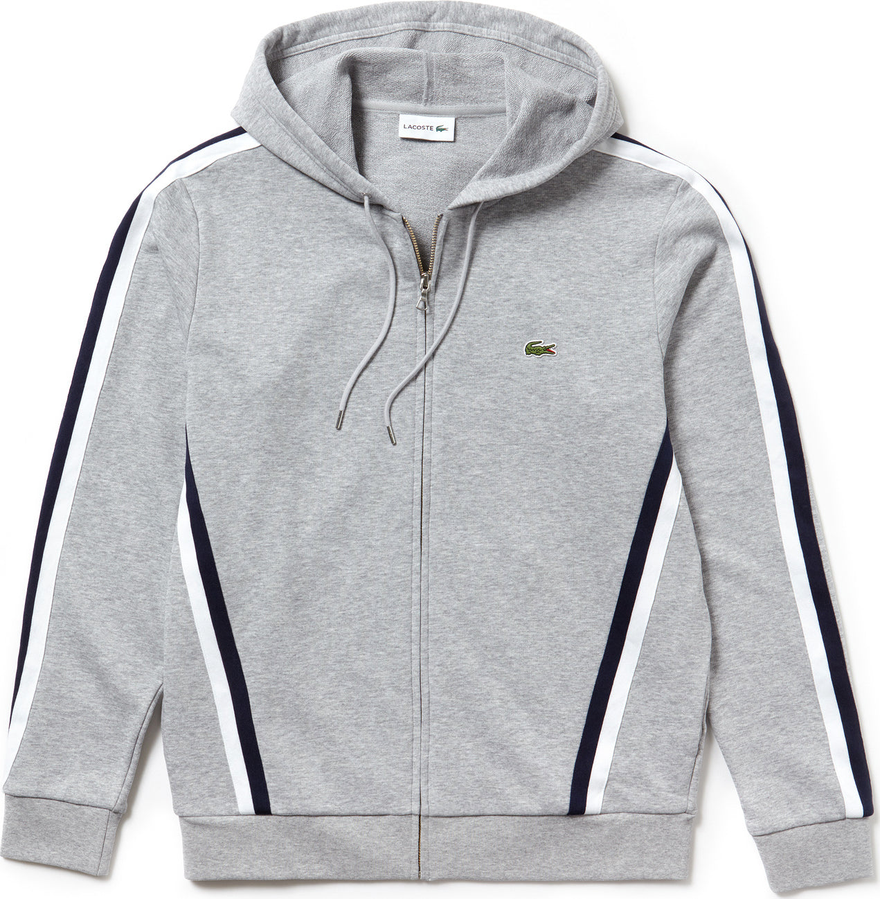 Sweatshirt zippé à capuche lacoste sport en molleton online bicolore