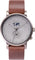 La Maison Inland Montre de 41mm avec ceinture supplémentaire de 20mm The August - Unisexe - Grey - Grey - Brown Leather
