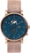 La Maison Inland Montre de 41mm avec ceinture supplémentaire de 20mm The August - Unisexe - Antique Gold - Duck Green - Rustic Grey Leather