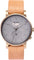 La Maison Inland Montre de 41mm avec ceinture supplémentaire de 20mm The August - Unisexe - Antique Gold - Grey - Natural Leather