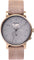 La Maison Inland Montre de 41mm avec ceinture supplémentaire de 20mm The August - Unisexe - Antique Gold - Grey - Rustic Grey Leather