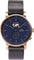 La Maison Inland Montre de 41mm avec ceinture supplémentaire de 20mm The August - Unisexe - Antique Gold - Navy - Black Leather