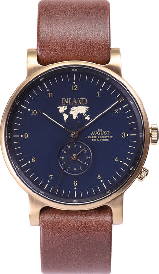 La Maison Inland Montre de 41mm avec ceinture supplémentaire de 20mm The August - Unisexe