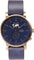 La Maison Inland Montre de 41mm avec ceinture supplémentaire de 20mm The August - Unisexe - Antique Gold - Navy - Navy Leather