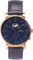 La Maison Inland Montre de 41mm avec bracelet classique supplémentaire de 20mm The August - Unisexe - Antique Gold - Navy - Navy Leather