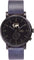 La Maison Inland Montre de 41mm avec ceinture supplémentaire de 20mm The August - Unisexe - Black - Black - Navy Leather