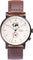 La Maison Inland Montre de 41mm avec bracelet classique supplémentaire de 20mm The August - Unisexe - Black - Cream - Brown Leather