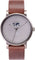 La Maison Inland Montre de 41mm avec ceinture supplémentaire de 20mm The June - Unisexe - Grey - Grey - Brown Leather