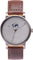 La Maison Inland Montre de 41mm avec bracelet classique supplémentaire de 20mm The June - Unisexe - Grey - Grey - Brown Leather