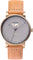 La Maison Inland Montre de 41mm avec bracelet classique supplémentaire de 20mm The June - Unisexe - Antique Gold - Grey - Natural Leather