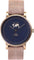 La Maison Inland Montre de 41mm avec ceinture supplémentaire de 20mm The June - Unisexe - Antique Gold - Navy - Rustic Grey Leather