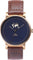 La Maison Inland Montre de 41mm avec bracelet classique supplémentaire de 20mm The June - Unisexe - Antique Gold - Navy - Brown Leather