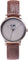 La Maison Inland Montre de 34mm avec bracelet classique supplémentaire 16mm The June Petite - Unisexe - Grey - Grey - Brown Leather