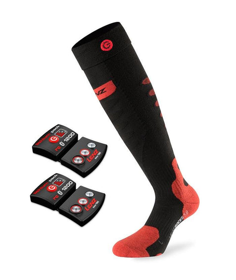 Lenz Lot de chaussettes chauffantes 5.0 avec embout protecteur et batteries au Lithium rcB 1200 - Unisexe