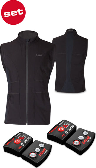 Lenz Veste Chauffante 1.0 avec lot de batteries au lithium rcB 1800 - Homme