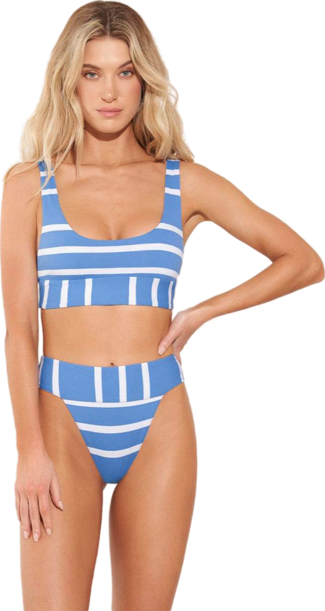 Maaji Bas de bikini taille haute Sail Stripe Georgina - Femme