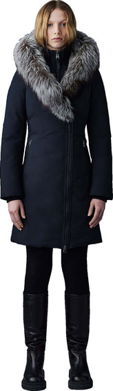 Mackage Manteau en duvet Trish au col signature à fourrure de renard argenté - Femme