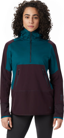 Mountain Hardwear Chandail demi-glissière à capuchon Frostzone Hybrid - Femme