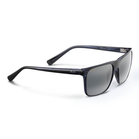 Maui Jim Flat Island - Monture Bleu Strié - Lentille Polarisée Gris Neutre