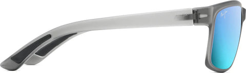 Maui Jim Lunettes de soleil Pokowai Arch - Monture gris mat translucide - Verres polarisés Blue Hawaii