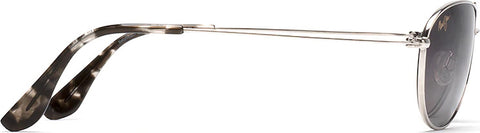 Maui Jim Lunettes de soleil Baby Beach - Monture argent - Verres polarisés Neutral Grey