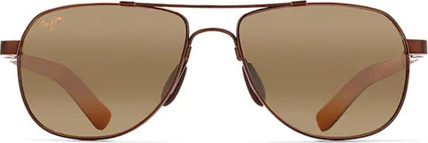 Maui Jim Lunettes de soleil aviateur Guardrails - Metallic Copper - Lentilles polarisées HCL Bronze