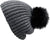 Nobis Tuque à pompon Sapna - Femme - Heathered Grey