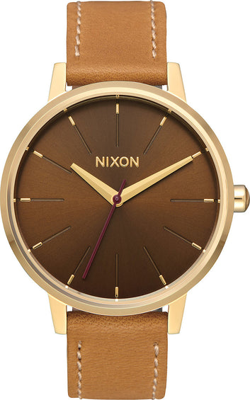 Nixon Kensington en cuir - Light Gold - Manuka - Saddle