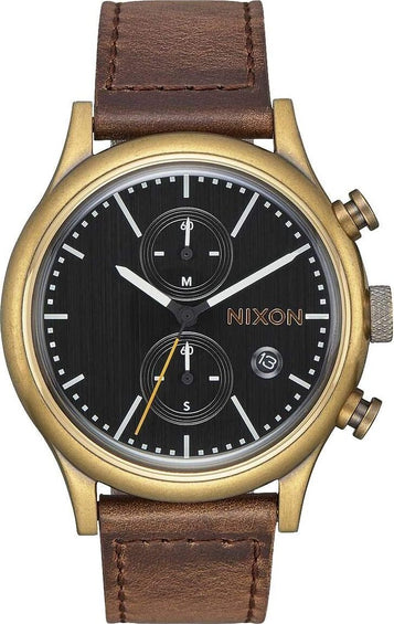 Nixon Montre en cuir Station Chrono - Homme