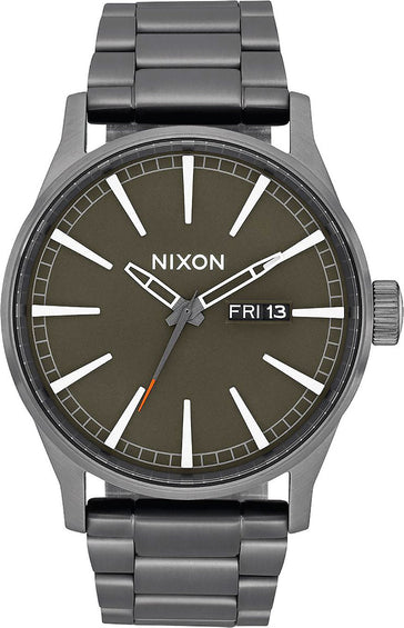 Nixon Montre Sentry SS All Gunmetal/Slate/Orange - Homme