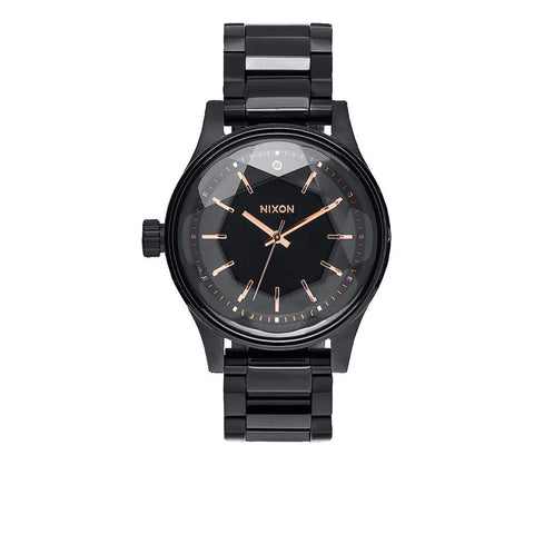 Nixon Facet 38 - All Black - Rose Gold Femme