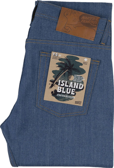 Naked & Famous Jeans Weird Guy - Island Blue Stretch Selvedge - Homme