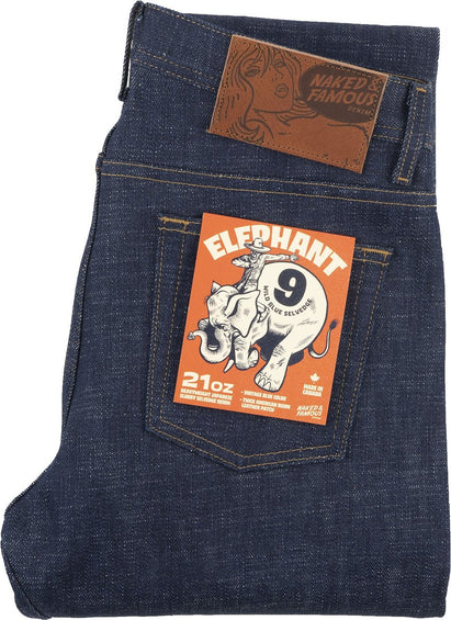 Naked & Famous jeans Weird Guy - Elephant 9 - Wild Blue - Homme