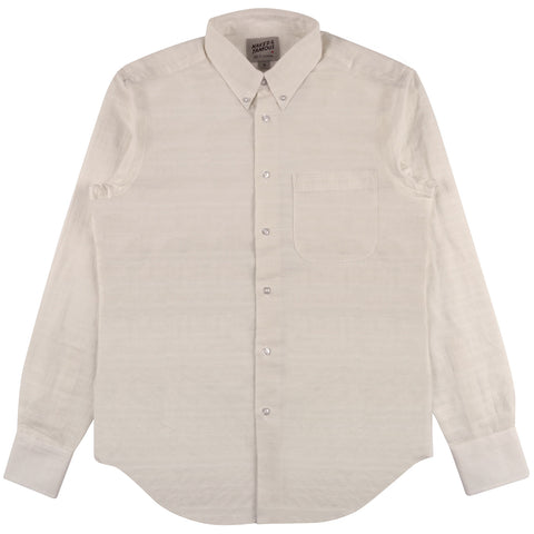 Naked & Famous Chemise à manches longues - Dobby Chambray Horizontal Beehive pour Homme