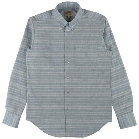 Naked & Famous Chemise à manches longues - Dobby Chambray Horizontal Beehive pour Homme