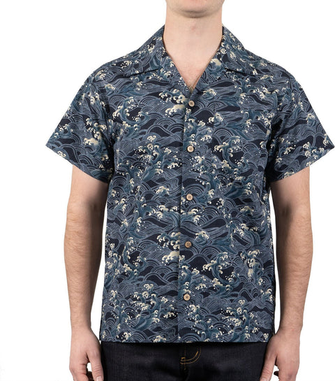 Naked & Famous Chemise Aloha - Vagues japonaises - Homme