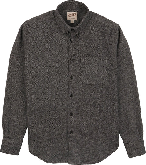 Naked & Famous Chemise Easy - Cotton Tweed - Charcoal - Homme