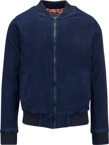 Naked & Famous Manteau Bomber - Indigo Basketweave - Homme