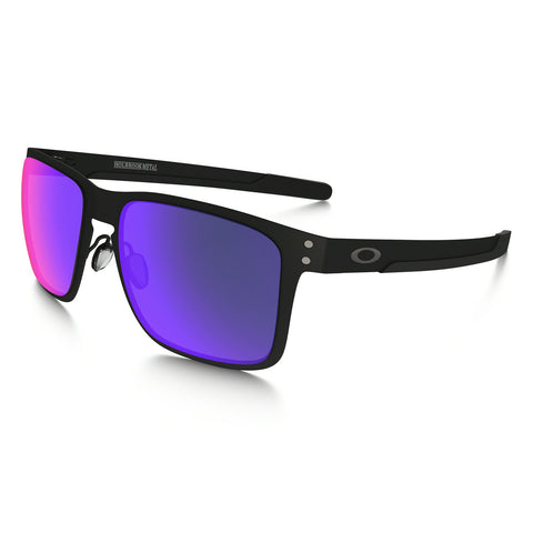 Oakley Lunettes de soleil Holbrook Metal - Noir mat - Lentilles rouge iridium