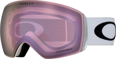 Oakley Lunettes de ski Flight Deck - Matte White - Lentille Prizm HI Pink Iridium