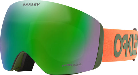 Oakley Lunettes de ski Flight Deck - Factory Pilot Orange Dark Brush - Lentille Prizm Snow Jade Iridium