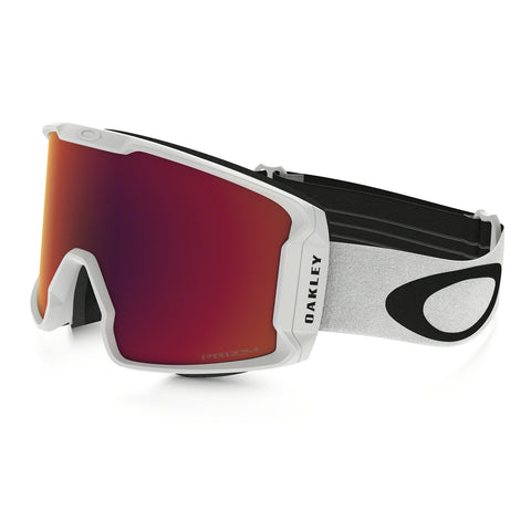 Oakley Lunettes de ski Line Miner - Matte White - Lentille Prizm Torch Iridium