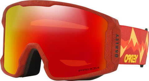 Oakley Lunettes de ski Line Miner L - Red Mountain Strap - Lentille Snow Torch Iridium