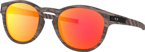 Oakley Lunettes de soleil Latch - Woodgrain Rosewood - Lentilles Prizm Ruby Iridium