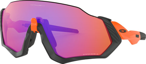 Oakley Lunettes de soleil Flight Jacket - Neon Orange/Matte Black - Lentilles Prizm Trail