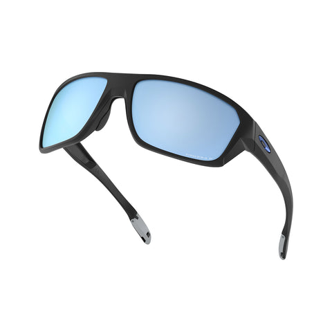Oakley Lunettes de soleil Split Shot - Matte Black - Lentilles polarisées Prizm Deep Water - Homme