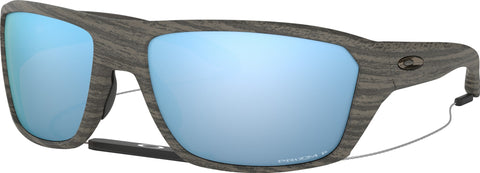 Oakley Lunettes de soleil Split Shot - Woodgrain - Lentilles Prizm Deep Water Polarized - Unisexe