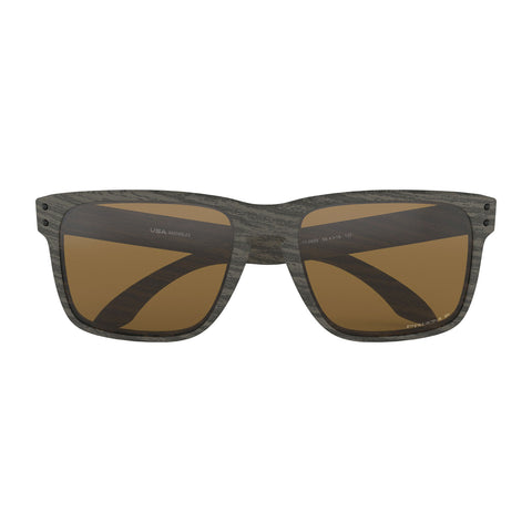 Oakley Lunettes de soleil Holbrook XL - Woodgrain - Lentilles polarisées Prizm Tungsten Iridium