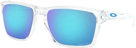 Oakley Lunettes de soleil Sylas - Polished Clear - Lentilles Prizm Sapphire Iridium - Homme