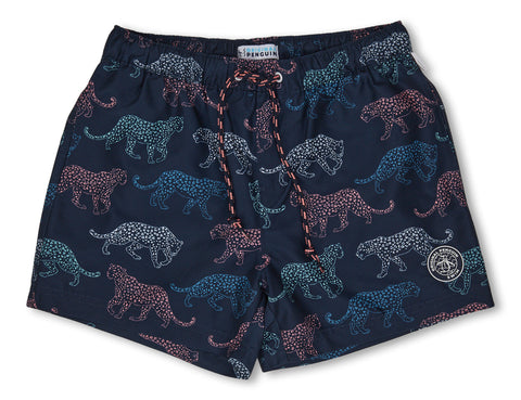 Original Penguin Short de bain Imprimé Léopard - Homme